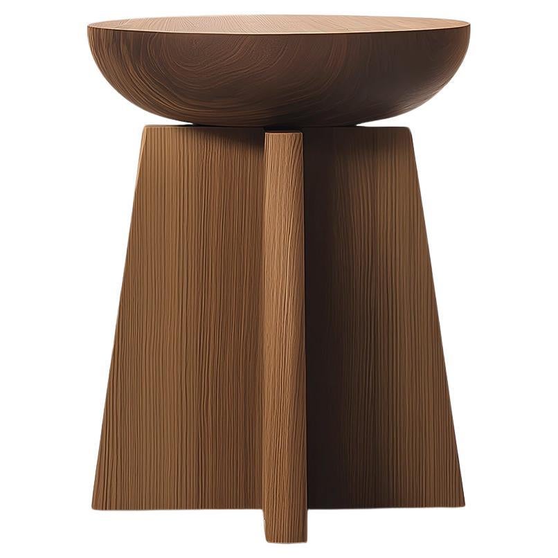Socle No94 Side Table, Solid Wood Modern Design by Joel Escalona For Sale