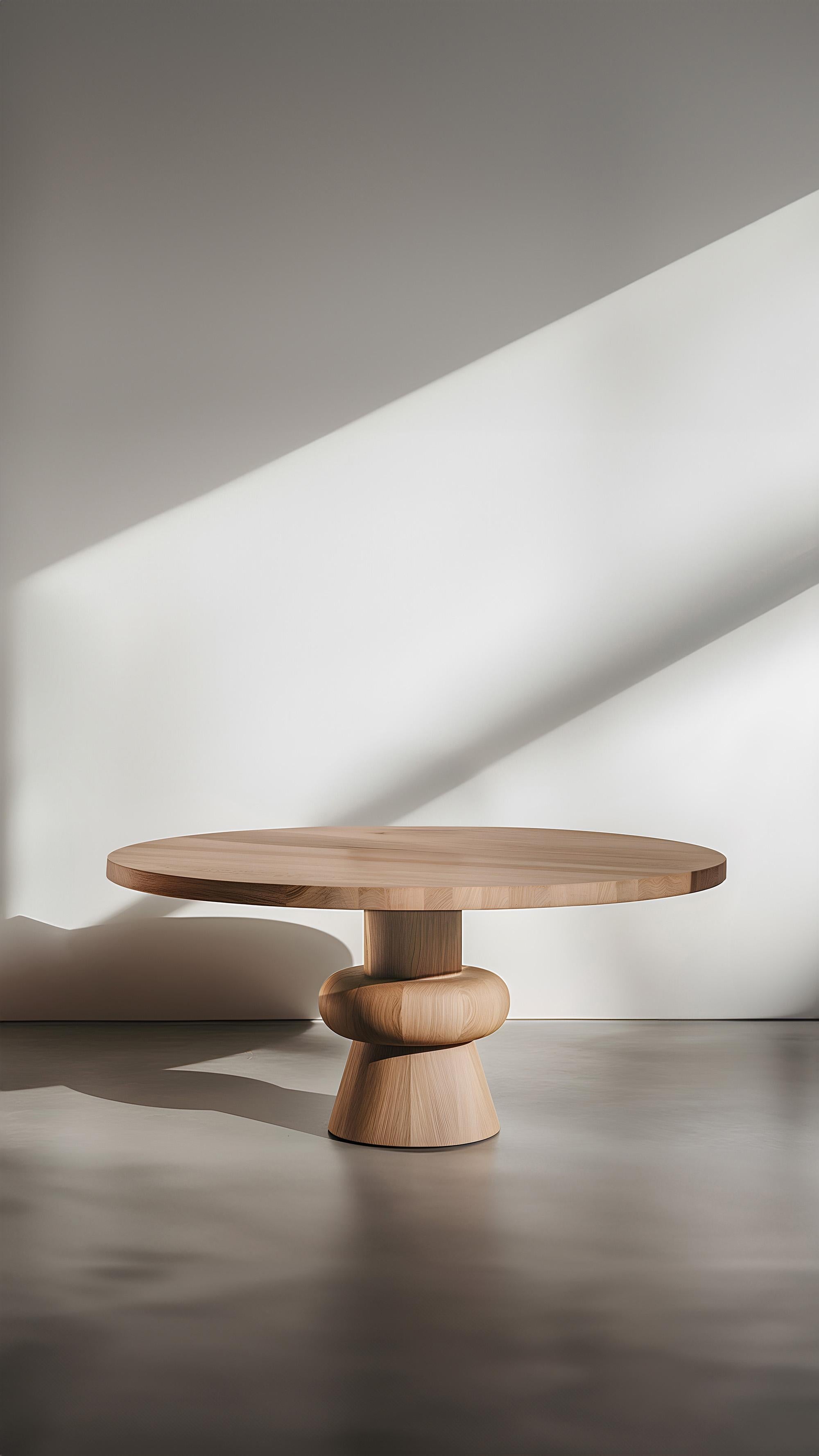 La Elegancia de Socle, Mesas de Comedor de Madera Maciza, Perfectas para Reuniones No42 Moderno en venta