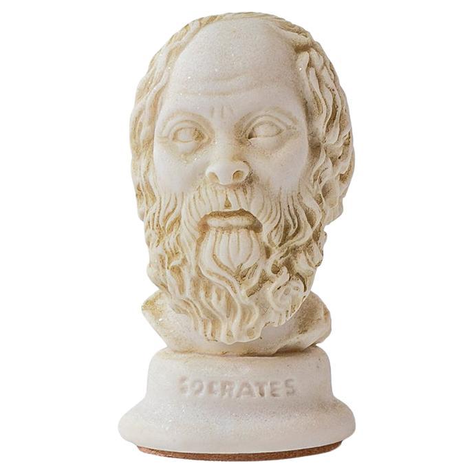 Socrates-Büste aus komprimiertem Marmor pulverbeschichtet „Ephesus-Museum“