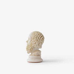 Socrates Bust Statue Made with Compressed Marble Powder 'Ephesus Museum' 3.6"