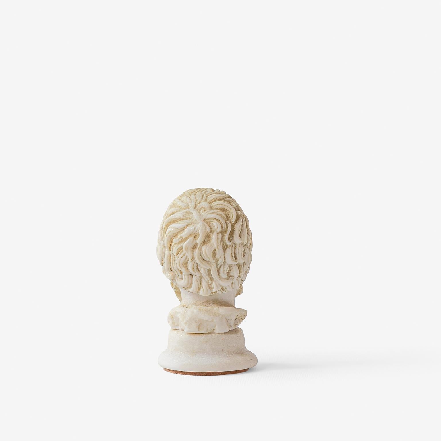 Classical Greek Socrates Bust Statue Made with Compressed Marble Powder 'Ephesus Museum' For Sale