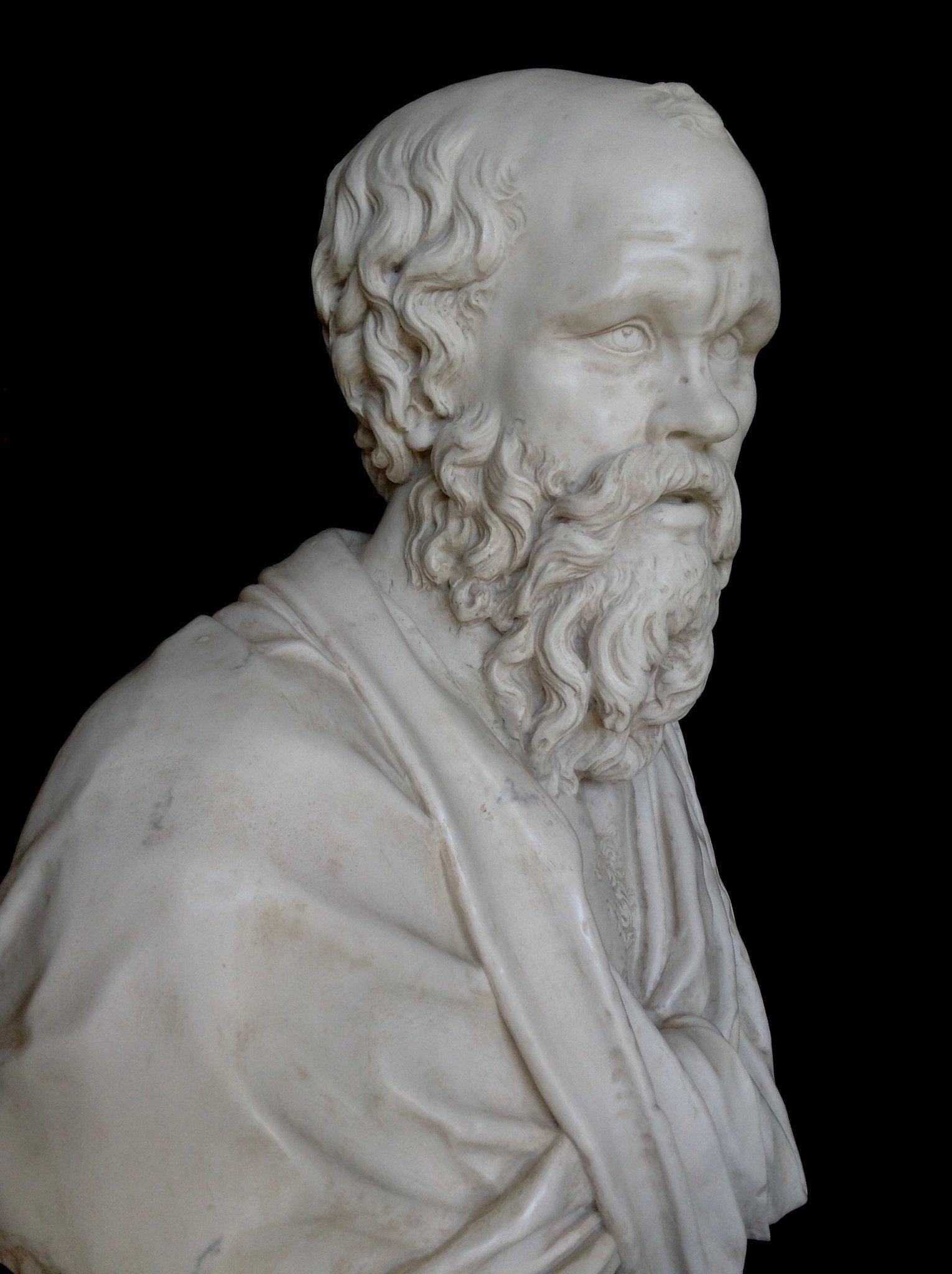 Socrates Marble Statue, 20th Century 5