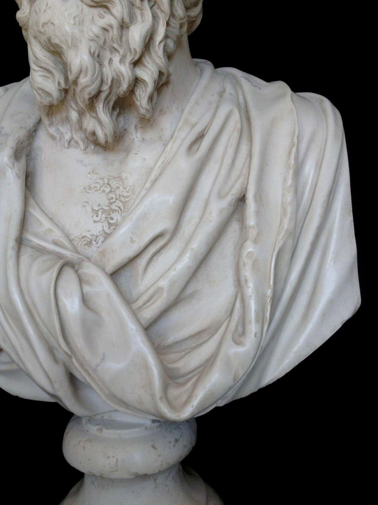 Socrates Marble Statue, 20th Century 1
