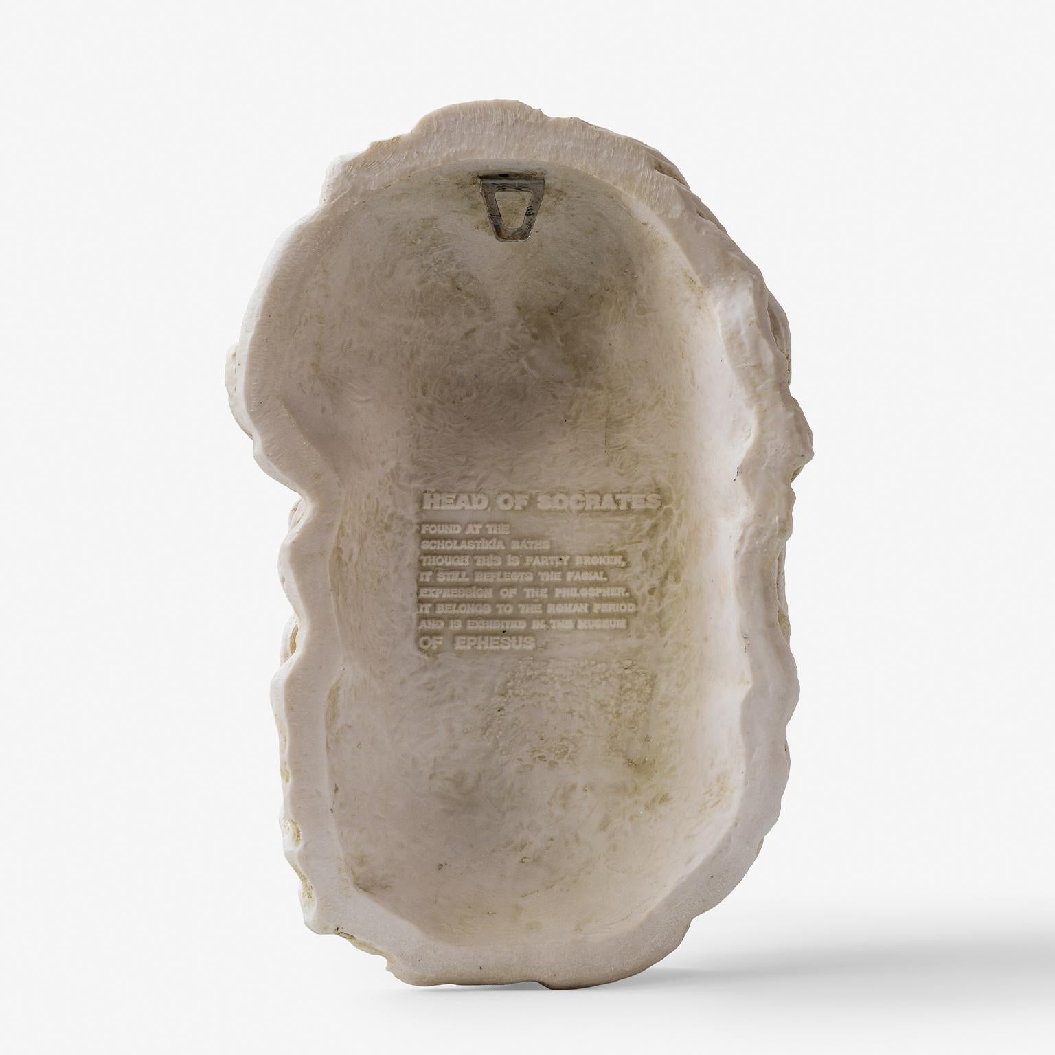 Socrates-Maske mit komprimiertem Marmor pulverbeschichtet, auf Lager (Türkisch) im Angebot