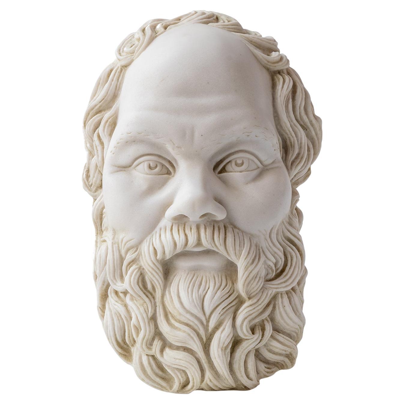 Socrates Mask Made with Compressed Marble Powder in stock