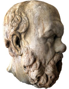 SOCRATES - PHILOSOPHER - CONCRETE HEAD FROM THE HERM OF VILLA ALBAN 20th Century