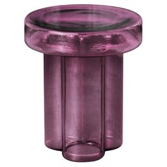 Soda Blown Murano Glass High Coffee Table in Amethyst Light by Yiannis Ghikas