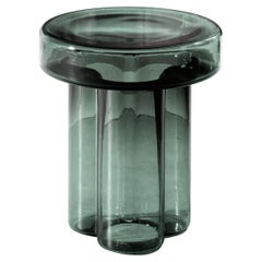 Soda-Couchtisch aus mundgeblasenem Muranoglas in Petrol  von Yiannis Ghikas