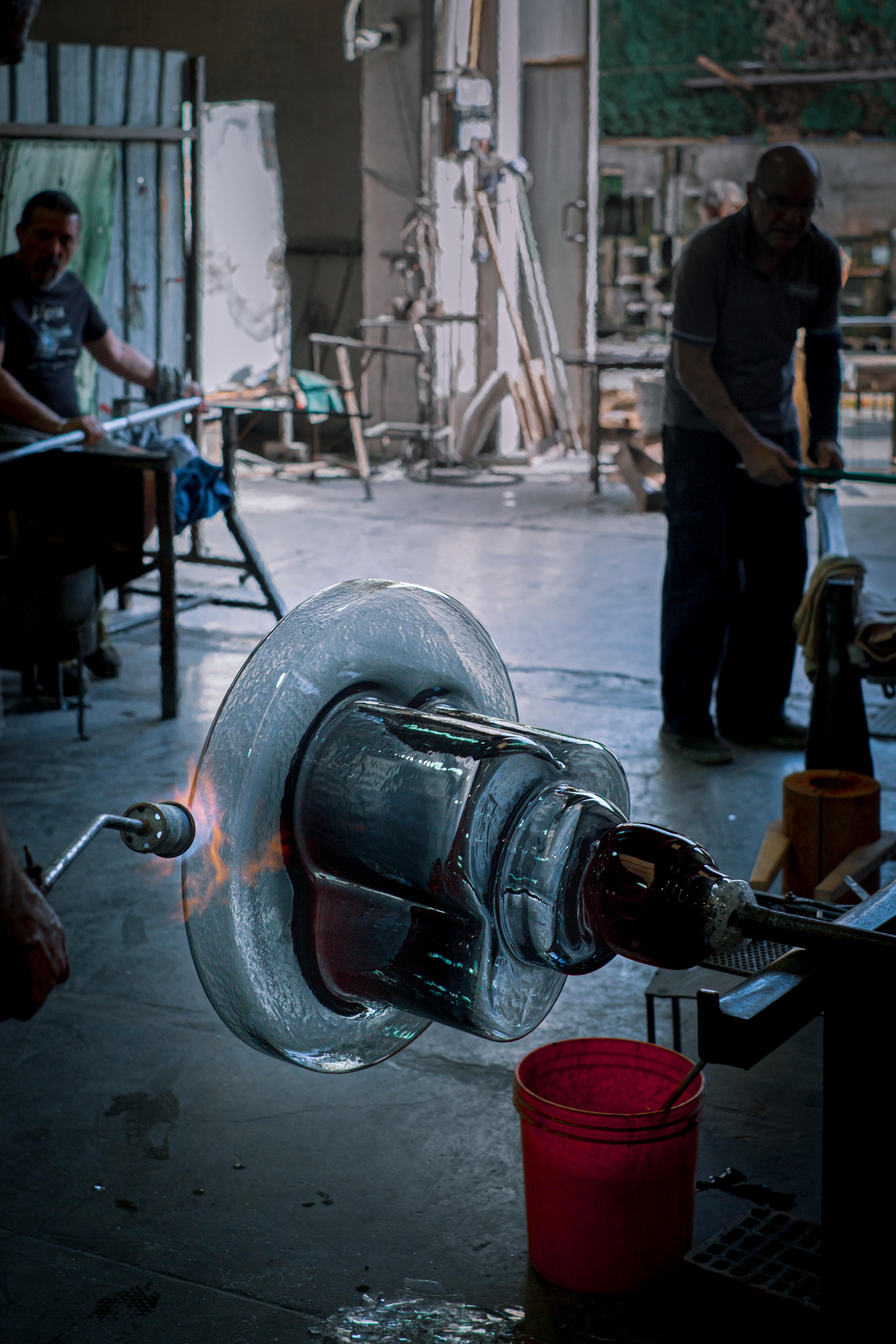 blown glass side table