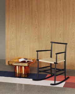 Soda Blown Murano Glass Square Coffee Table in Amber by Yiannis Ghikas