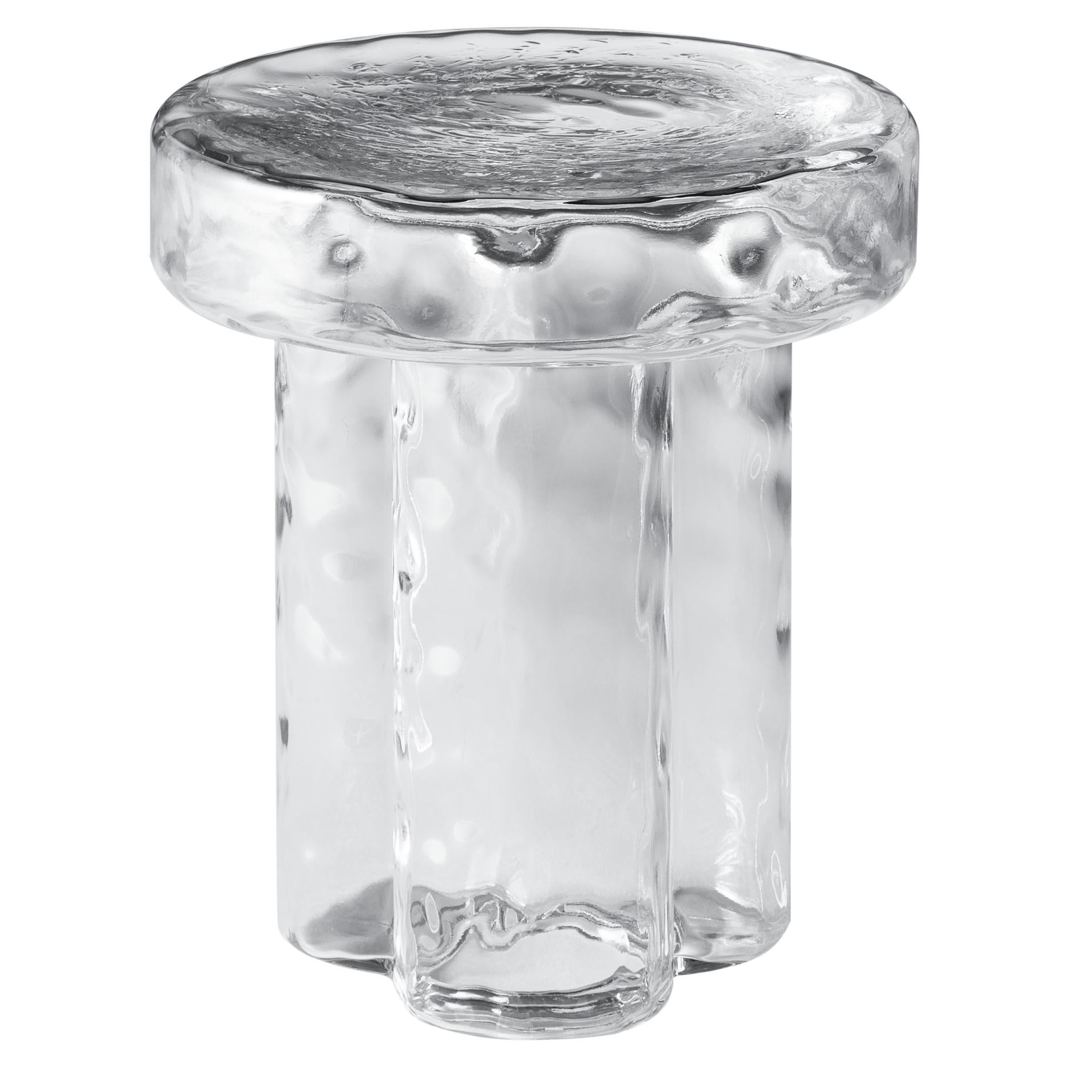 Soda Iced Blown Murano Glass High Coffee Table by Yiannis Ghikas