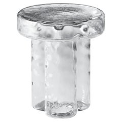 Hoher Couchtisch aus geblasenem Murano-Glas von Yiannis Ghikas mit Soda-Eis