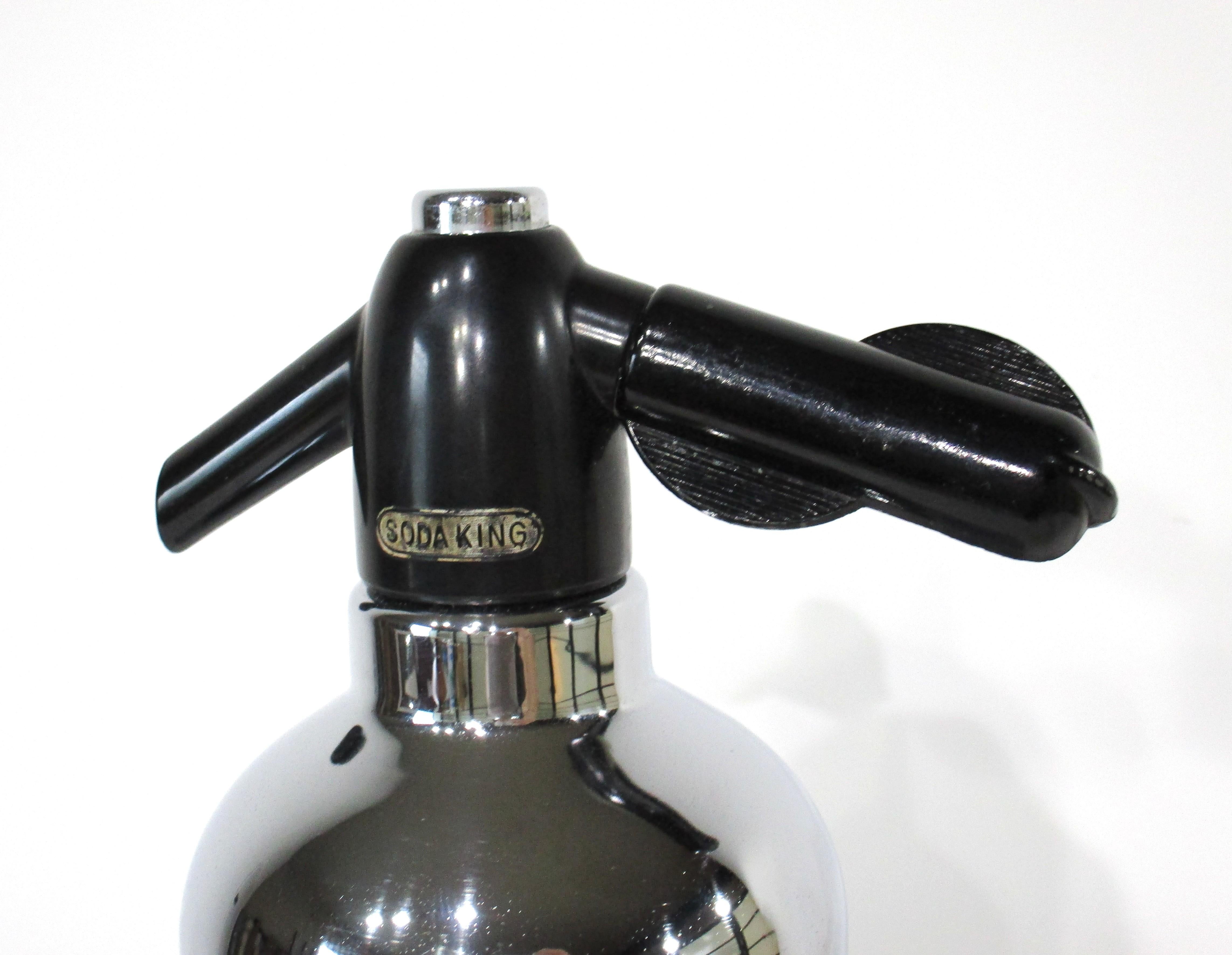 Soda King Barware Syphon Selter Art Deco Flasche (amerikanisch) im Angebot