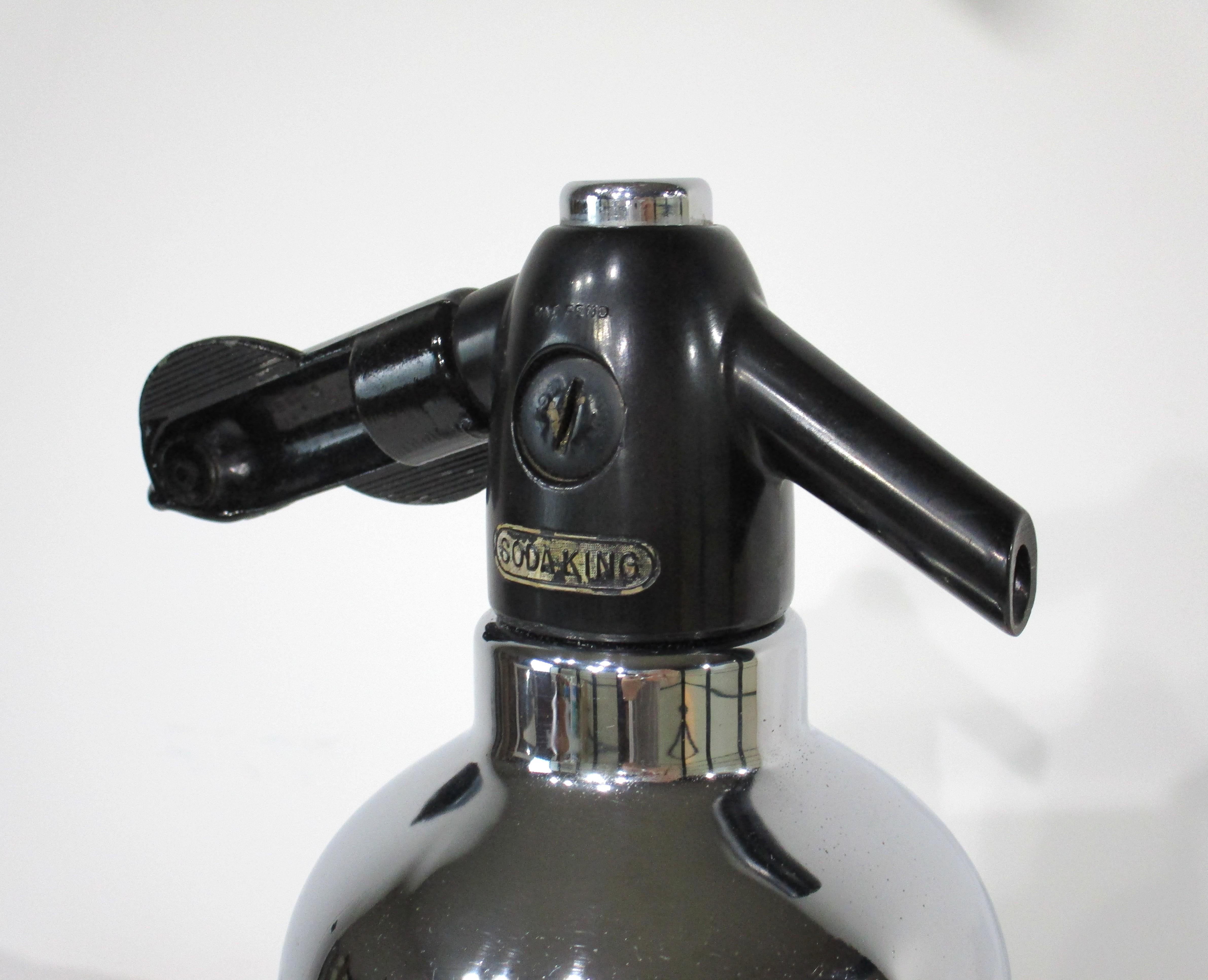 Soda King Barware Syphon Selter Art Deco Flasche im Zustand „Gut“ im Angebot in Cincinnati, OH