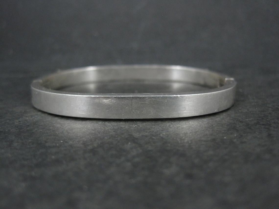 Bracelet jonc vintage mexicain en argent sterling en vente 1