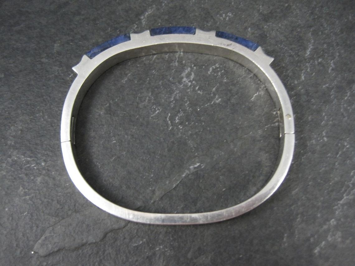 Bracelet jonc vintage mexicain en argent sterling en vente 2