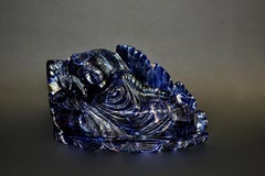 Sodalith-Edelstein Liegende Buddha-Statue 10 lb