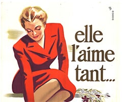 Original "RADIO L. M. T.  La Meilleure Tonalite" vintage French radio poster
