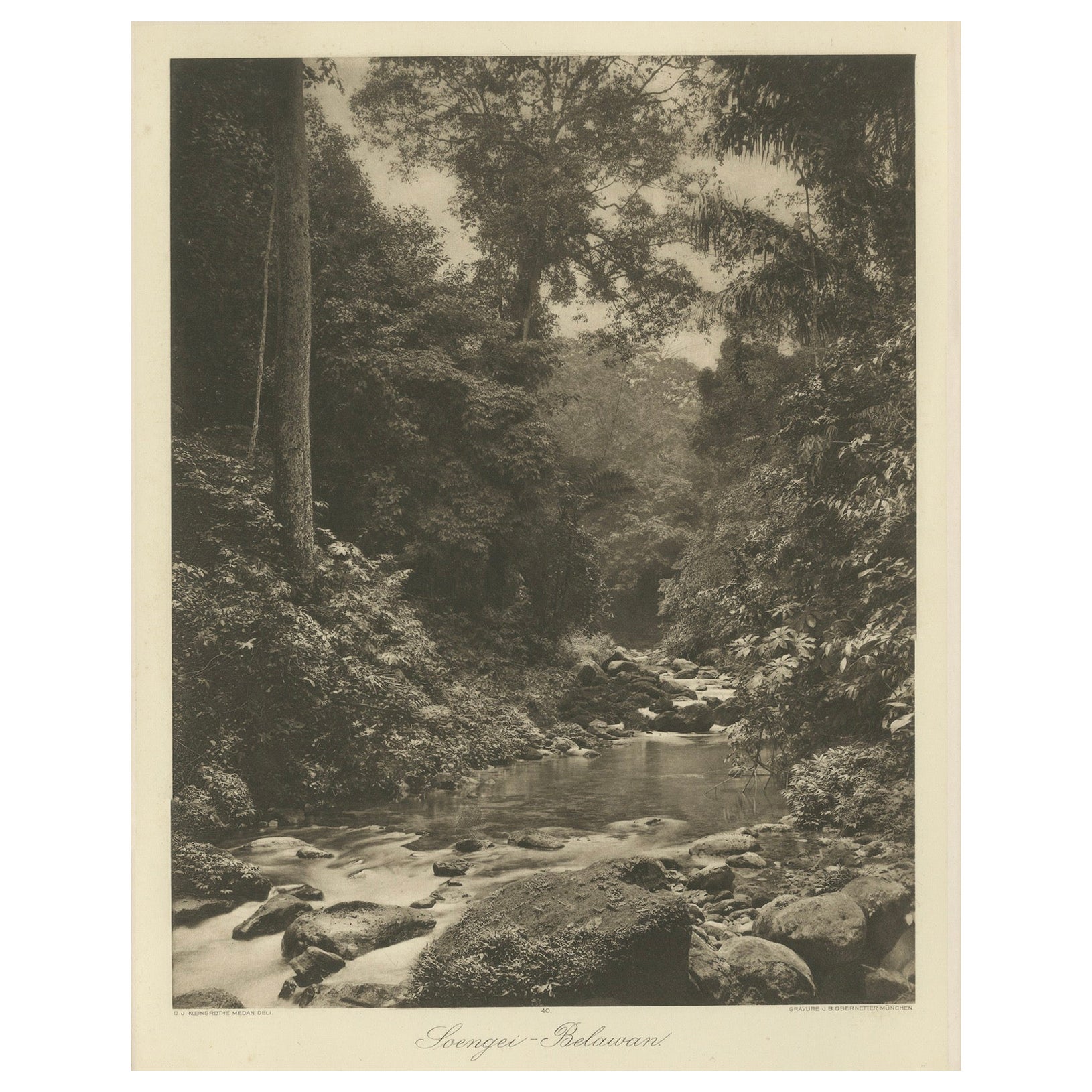 Rivière Soengei Belawan, Medan - A.I.C. Photo de Kleingrothe, Indes orientales néerlandaises c.1910