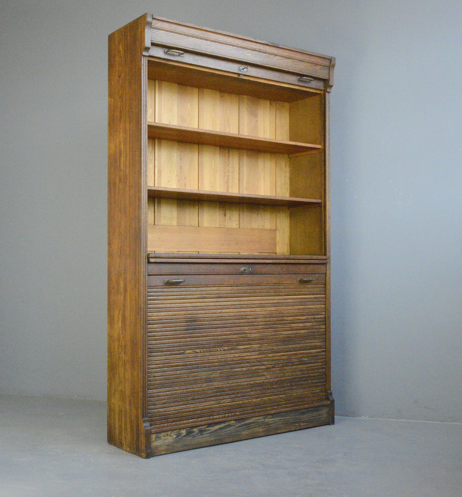 Soennecken Tambour Fronted Bookcase circa 1880 8