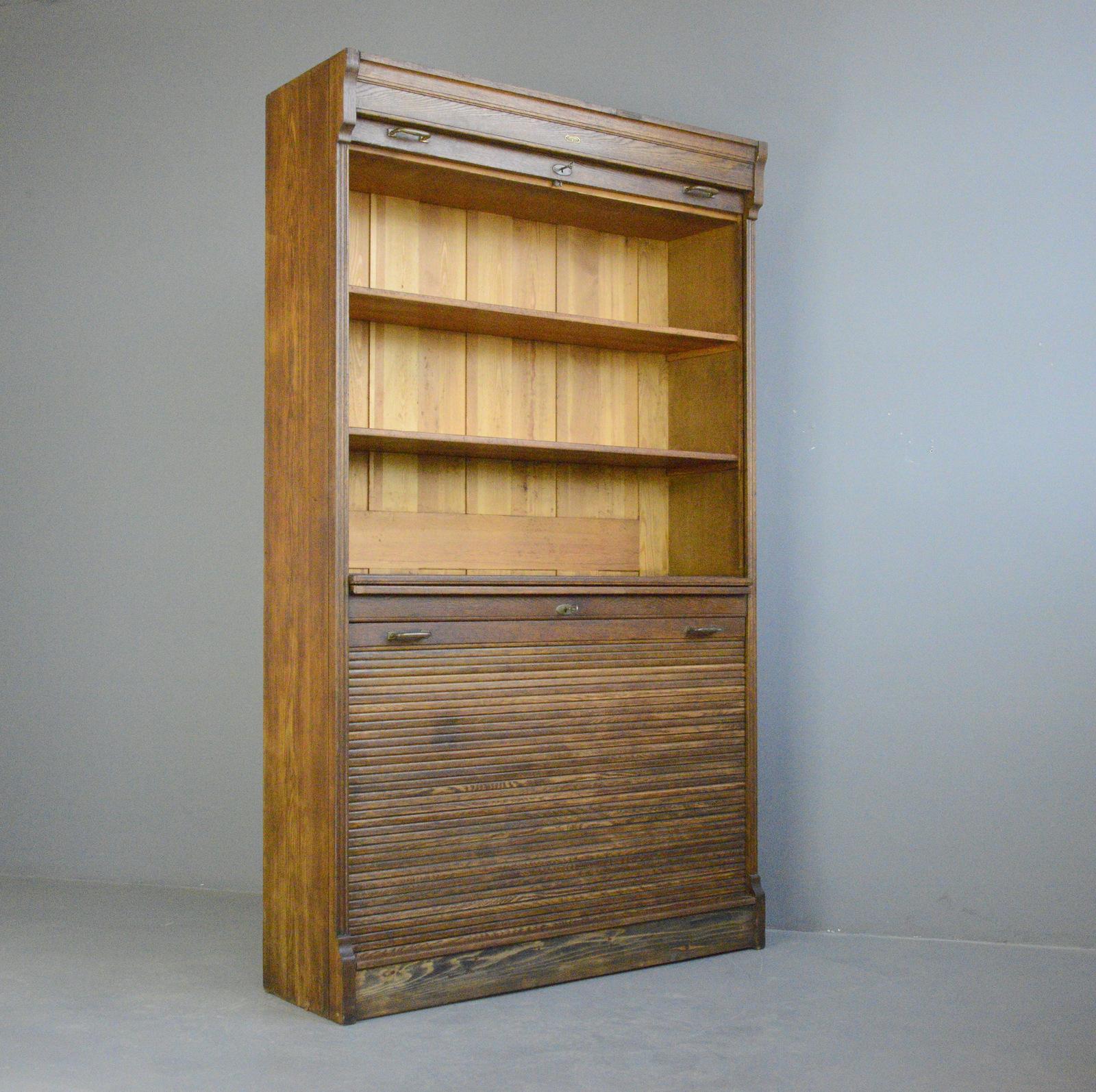 Soennecken Tambour Fronted Bookcase circa 1880 9