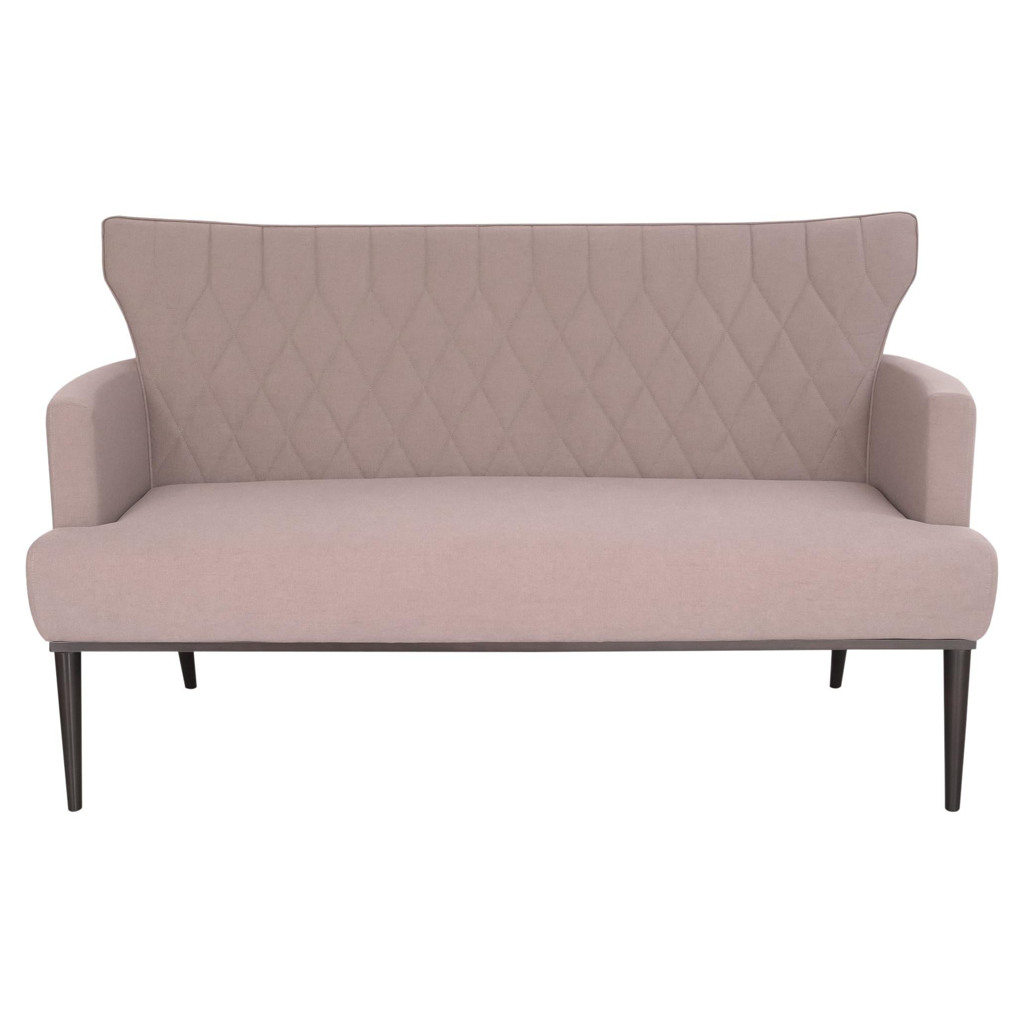 Sofa 2 seater with stitching detail on backrest For Sale