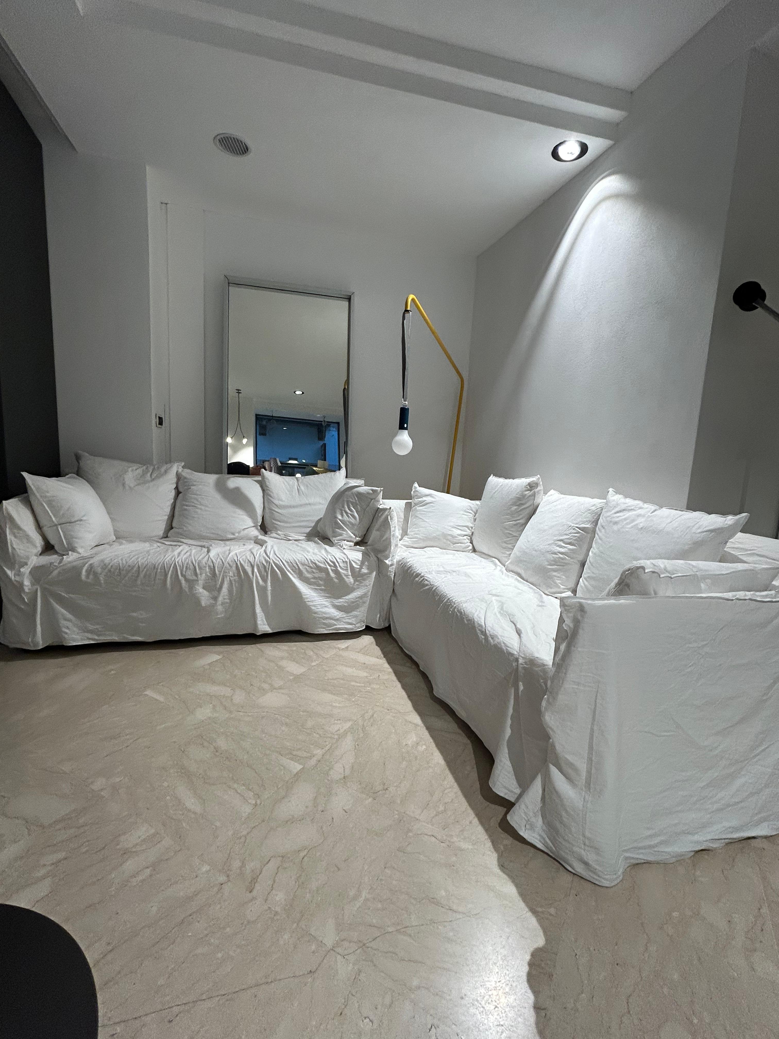 Italian Sofa 2 seaters Gervasoni Ghost 10 design Paola Navone For Sale
