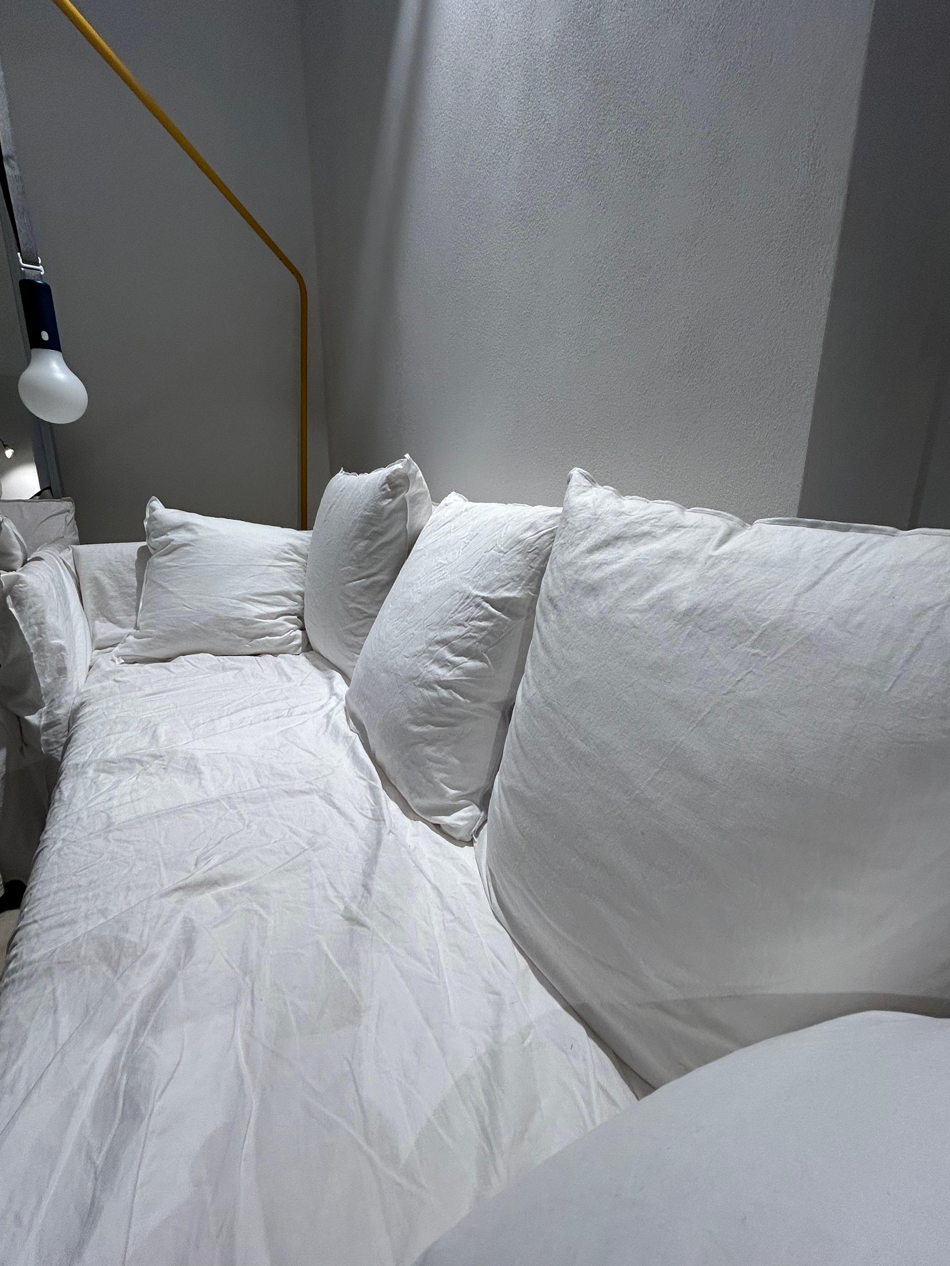 Linen Sofa 2 seaters Gervasoni Ghost 10 design Paola Navone For Sale