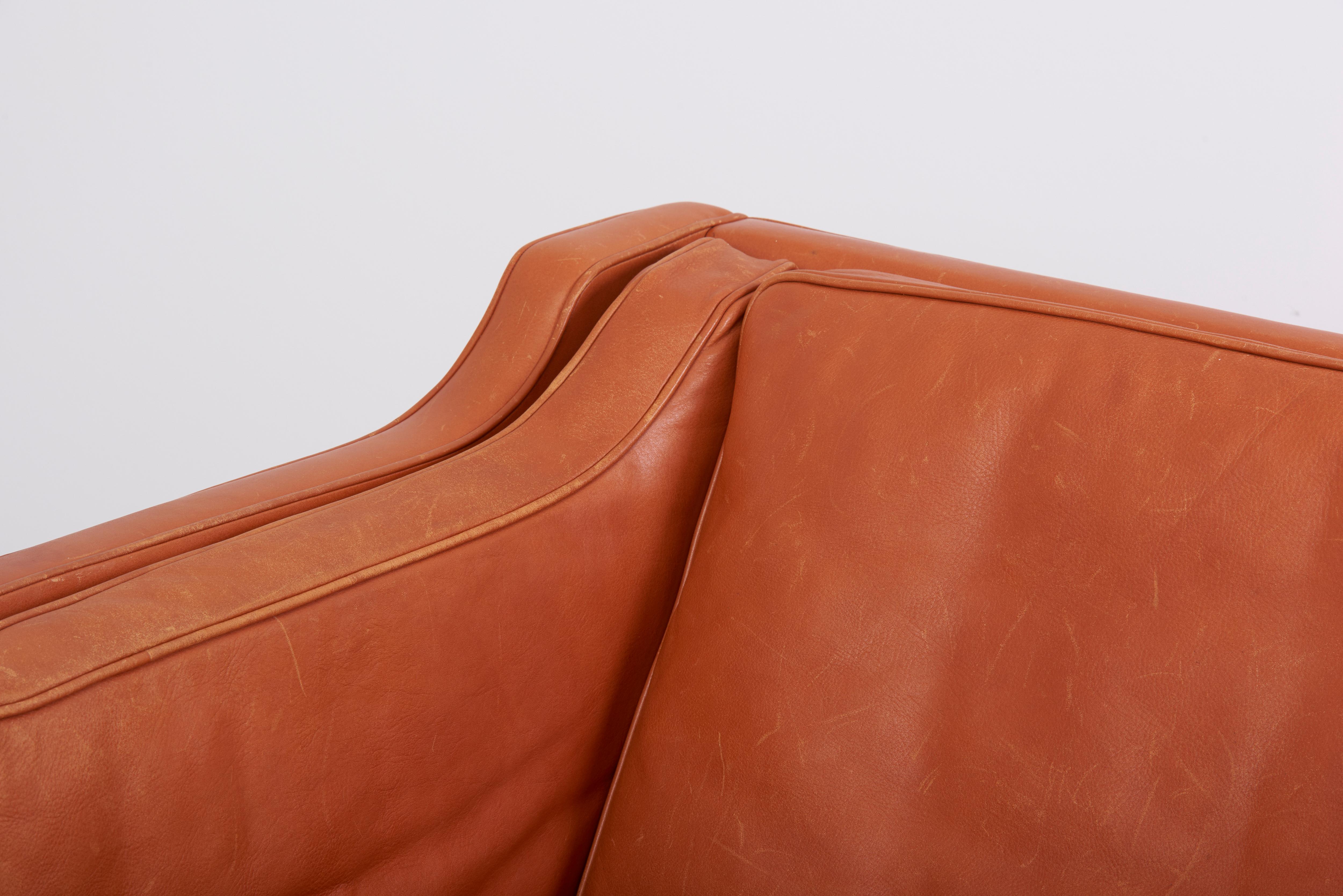 Leather Sofa 2212 by Børge Mogensen for Fredericia, Denmark