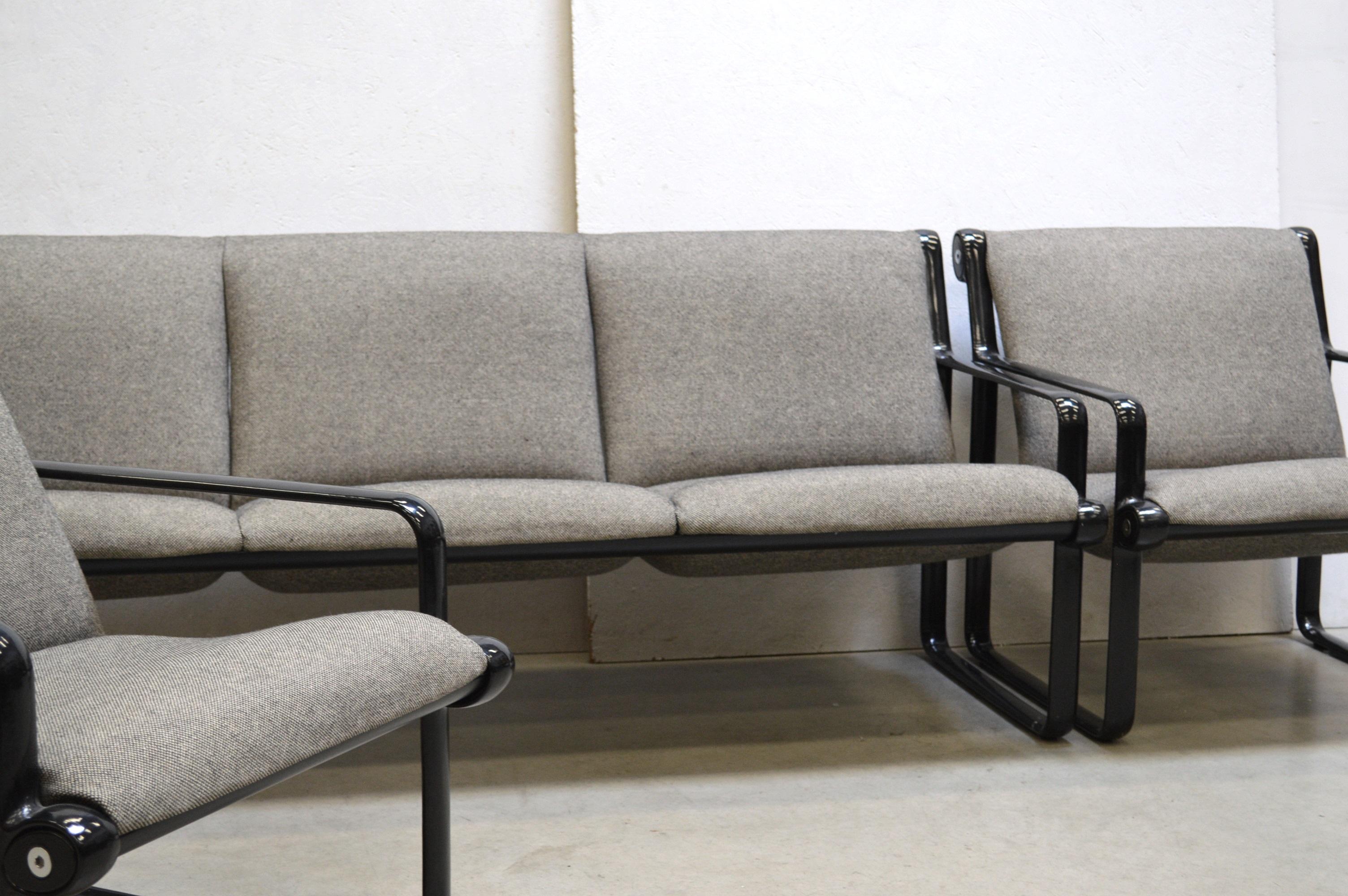 Sofa & 2x Chairs Model Sling by Bruce Hannah & Andrew Morrison for Knoll 1970s In Good Condition In Aachen, NW