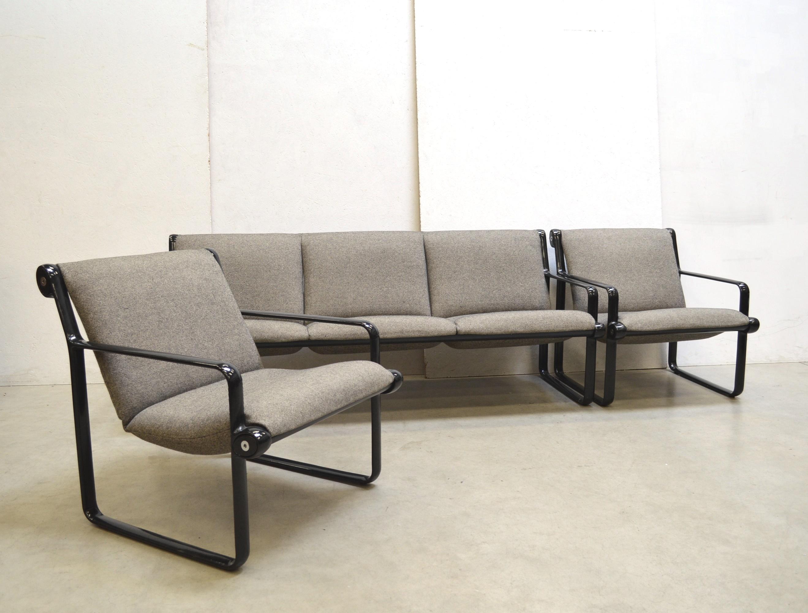 Late 20th Century Sofa & 2x Chairs Model Sling by Bruce Hannah & Andrew Morrison for Knoll 1970s