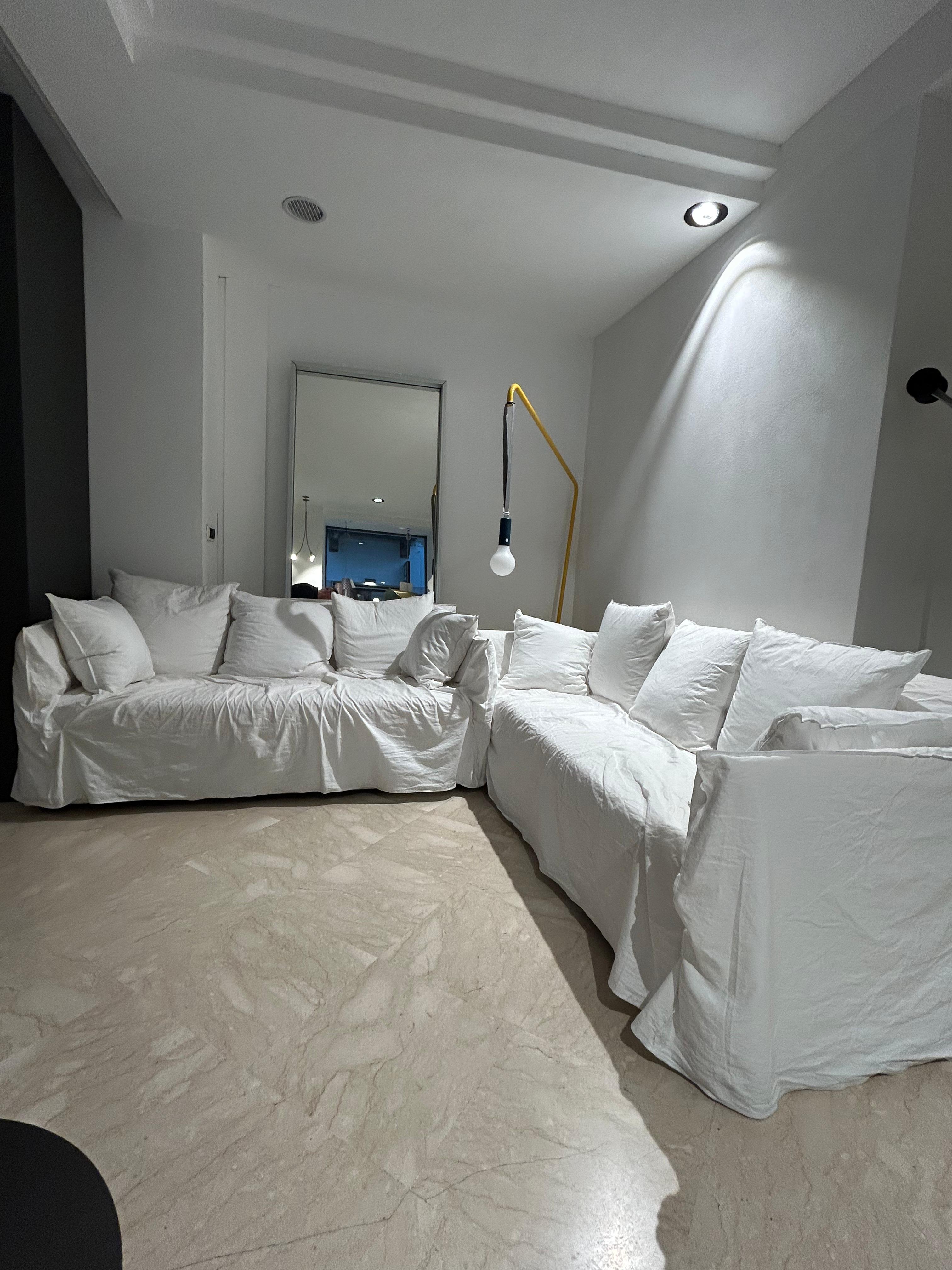Italian Sofa 3 seaters Gervasoni Ghost 10 G design Paola Navone For Sale