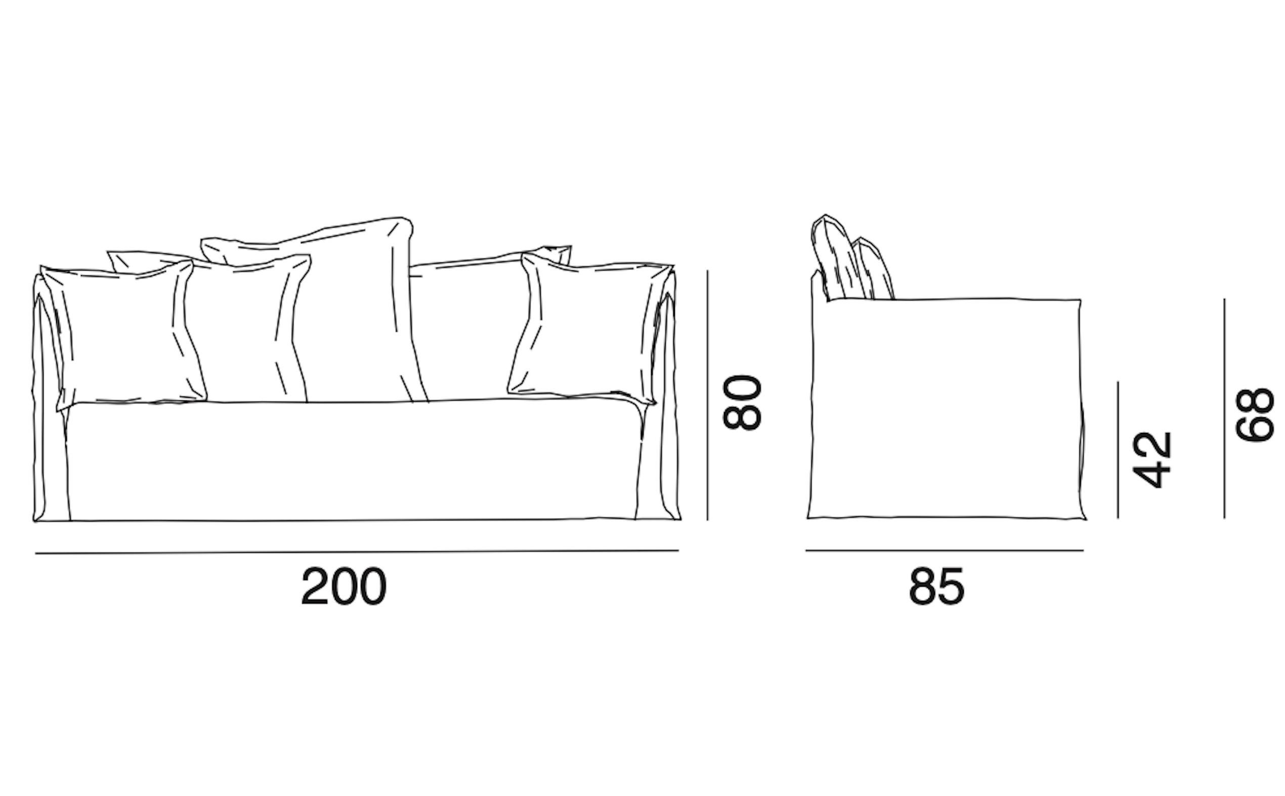 Sofa 3 seaters Gervasoni Ghost 10 G design Paola Navone For Sale 1