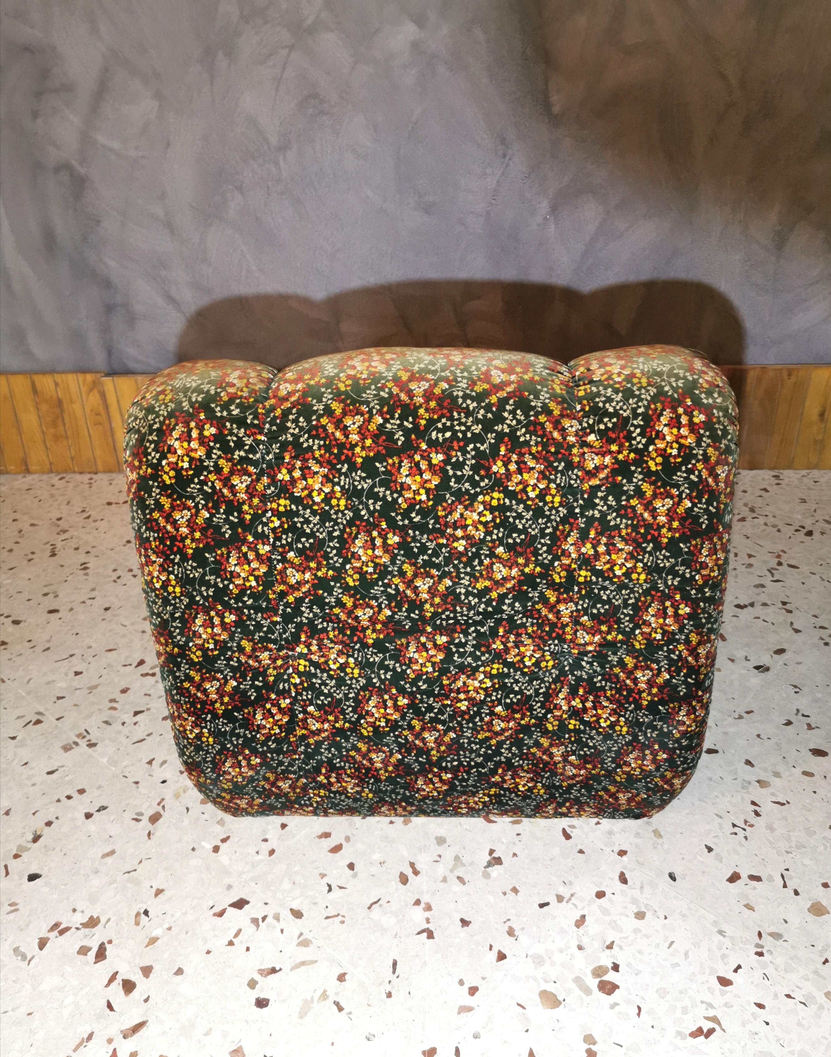 floral 70s couch