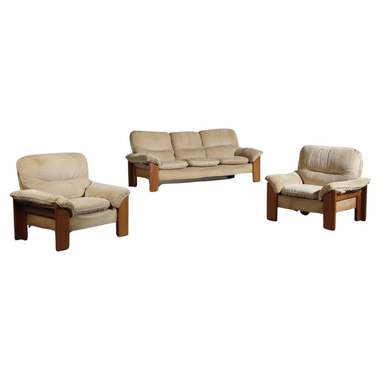 Sofa and 2 armchairs set Mario Marenco 1970 
