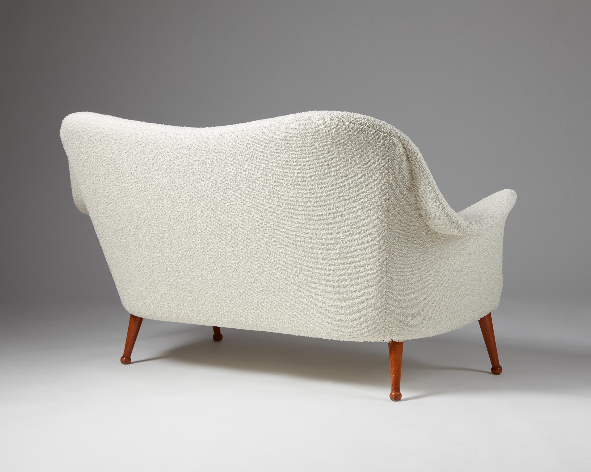 Fabric Sofa and Armchair “Divina” Designed by Arne Norell, for Norell Möbler, Sweden For Sale
