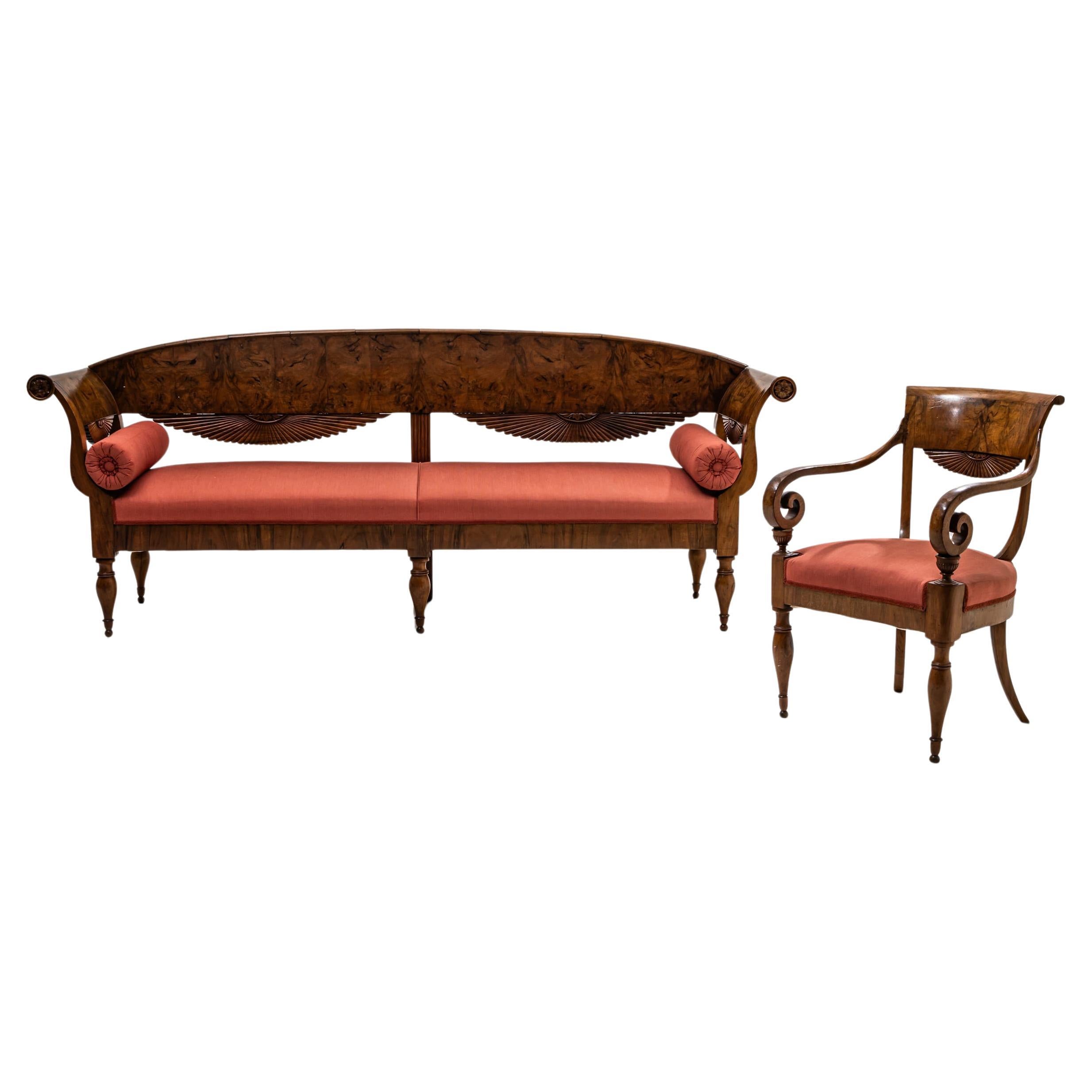Sofa und Sessel, Italien um 1830 im Angebot