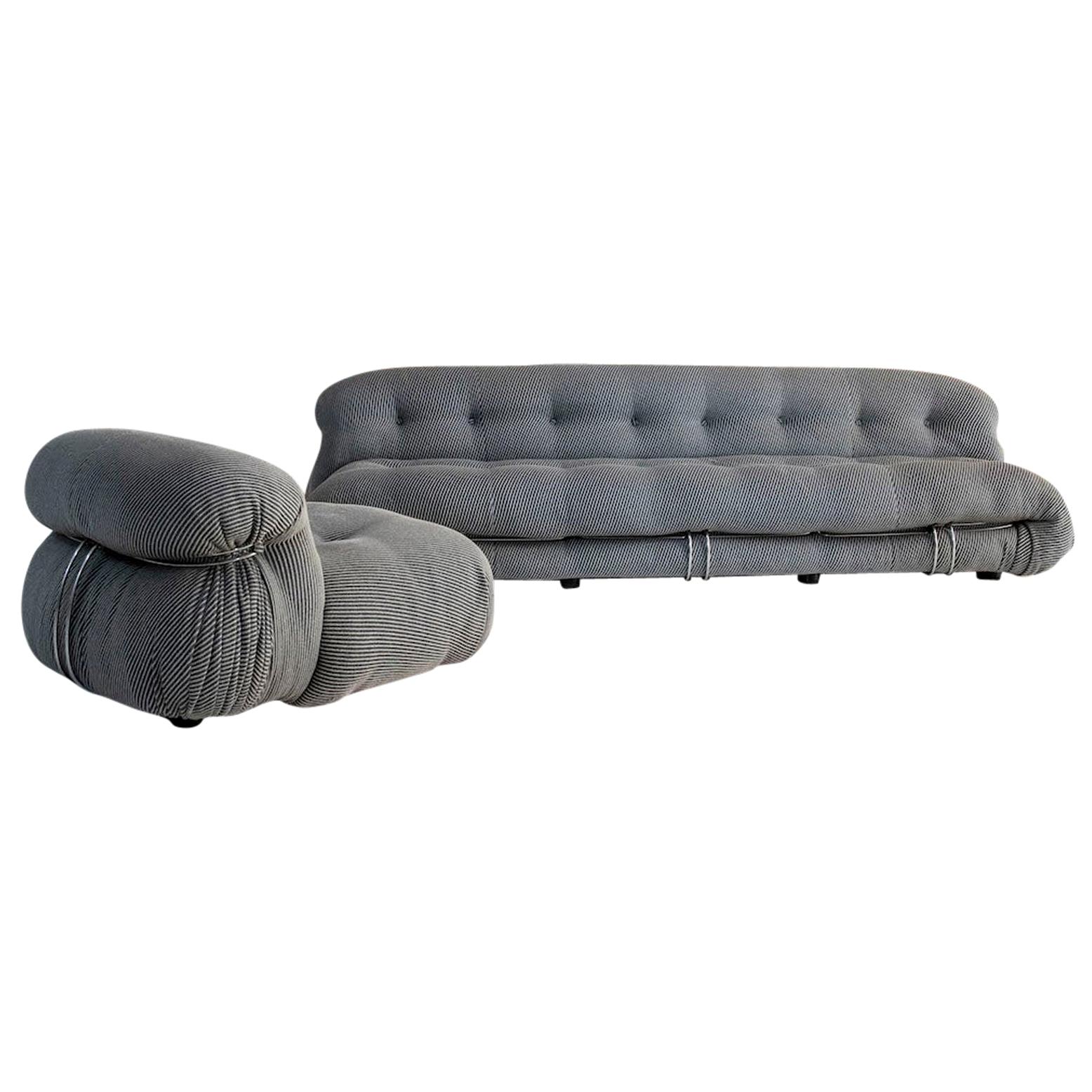 Sofa and Armchair Set by Afra Bianchin Scarpa e Tobia Scarpa, Cassina