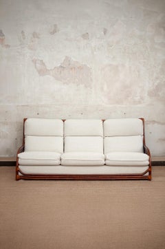 Sofa- und Sesselgarnitur aus Bambus – 1970er Jahre