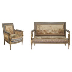 Sofa and Bergere " Retour d'Egypte " Napoleon III 19th Century