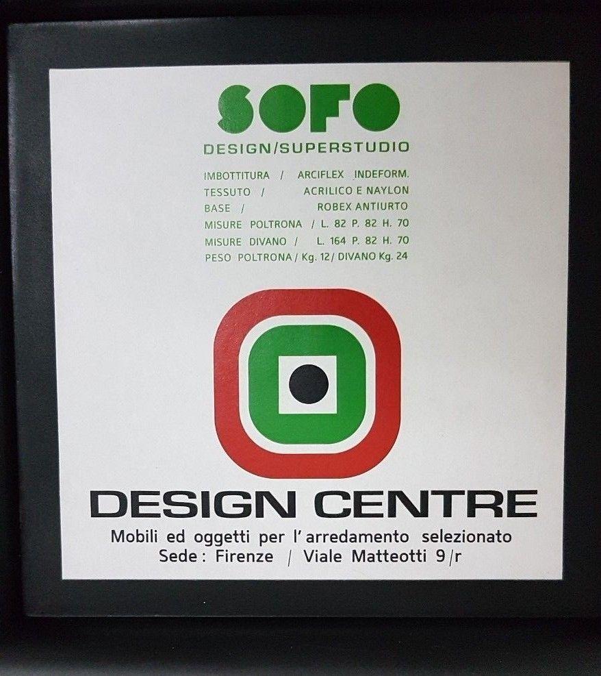 Sofa und Sesselpaar „Sofo“ Design Superstudio für Poltronova, 1966 (Italienisch) im Angebot