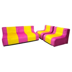 Sofá y par de sillones «Sofo», diseño de Superstudio para Poltronova, 1966
