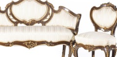 Sofa and pair of Louis XV style chairs