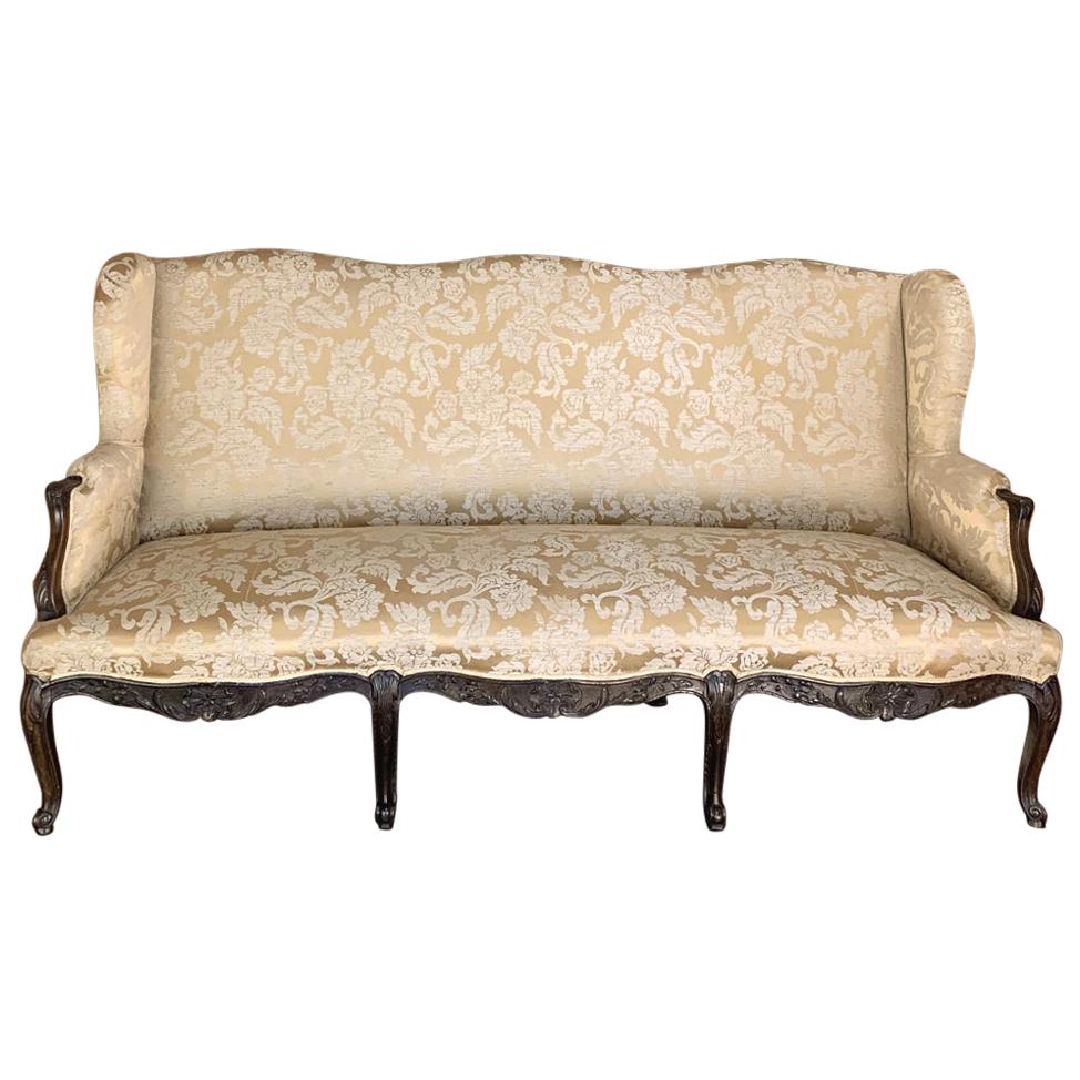 French Louis XV Style Striped Sofa at 1stDibs