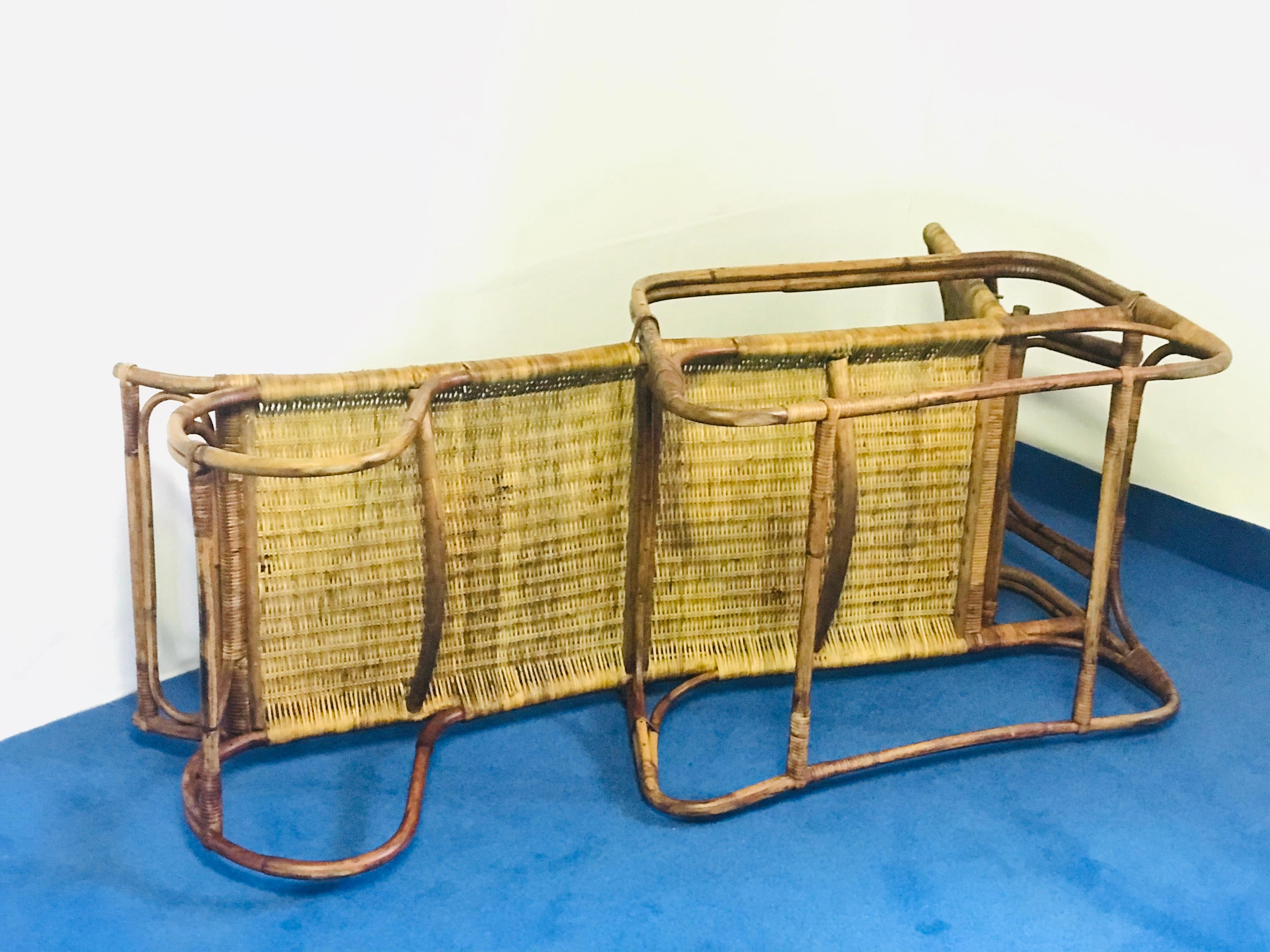 Sofa Bamboo, 1930 In Good Condition For Sale In Ceske Mezirici, CZ