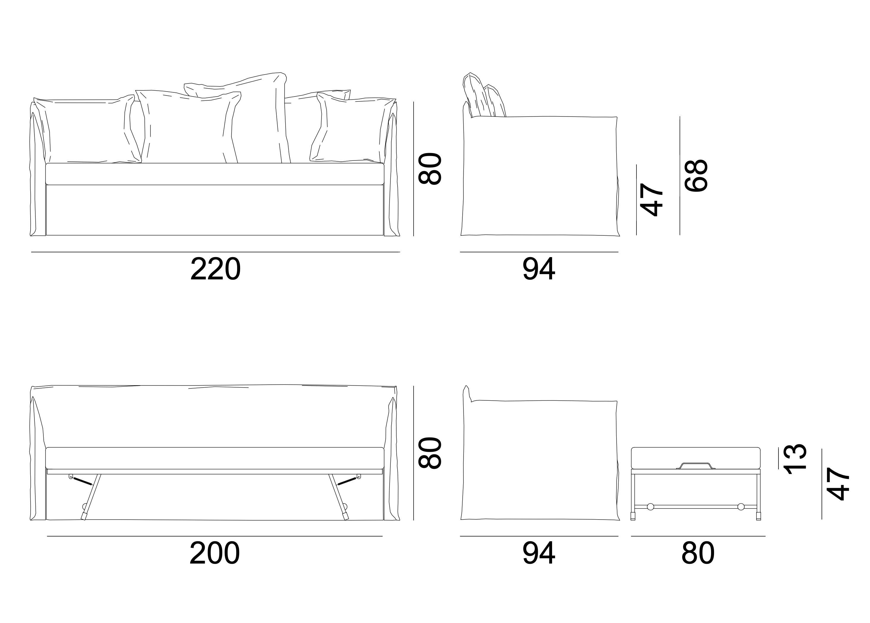 Tessuto Sofa bed Gervasoni Ghost 19 design Paola Navone in vendita