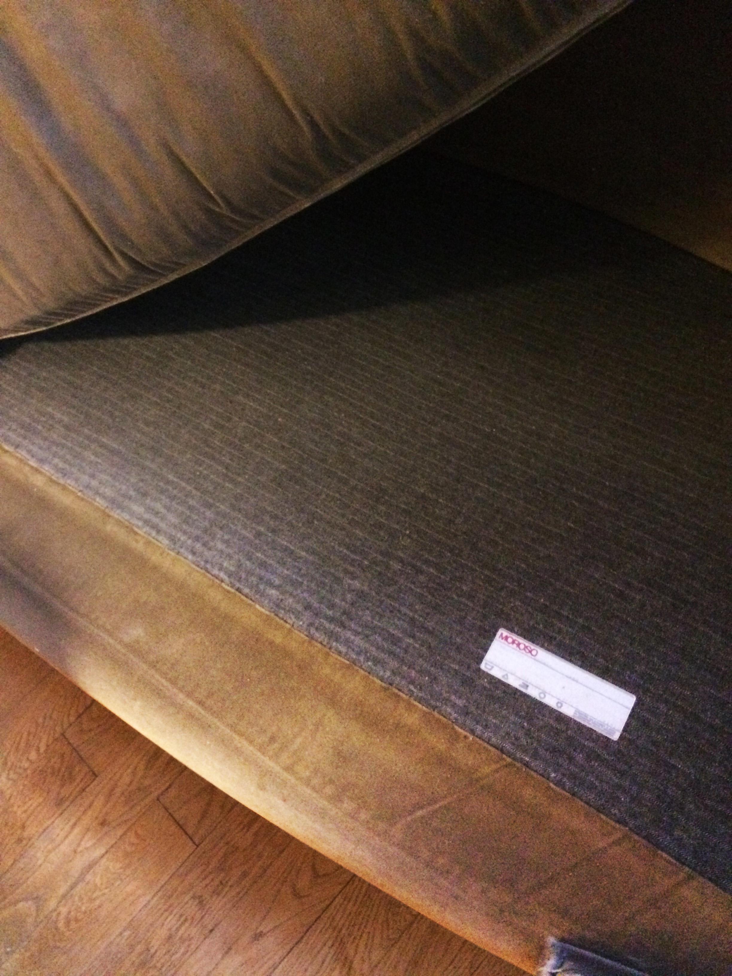 French Sofa / Bench in Shaved Velvet Moroso