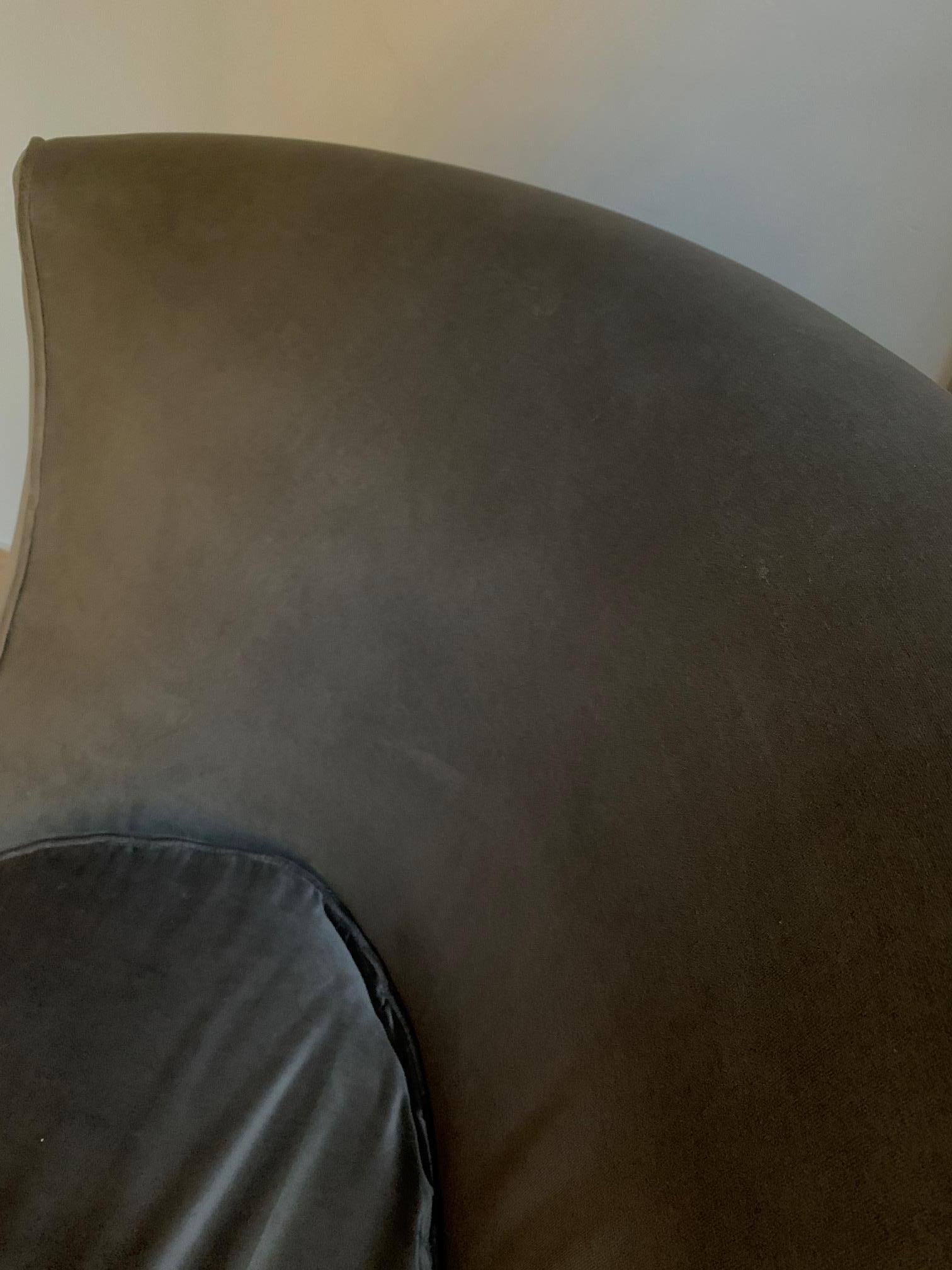 Fabric Sofa / Bench in Shaved Velvet Moroso