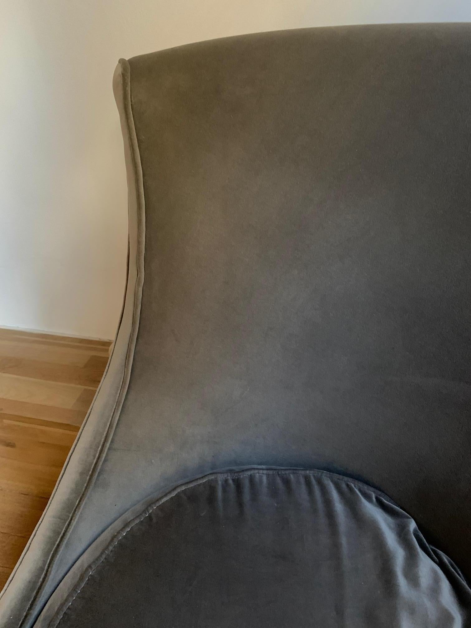 Sofa / Bench in Shaved Velvet Moroso 1