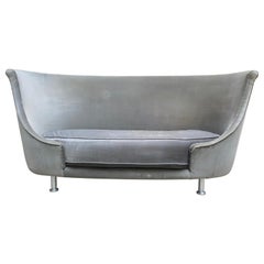 Sofa or Bench in Shaved Velvet Moroso